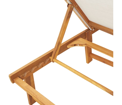 vidaXL sauļošanās zviļņi, 2 gb., pelēki, akācijas koks, tekstilēns