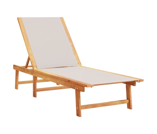 Sauļošanās Zviļņi, 2 Gb., Pelēki, Akācijas Koks, Tekstilēns Vidaxl