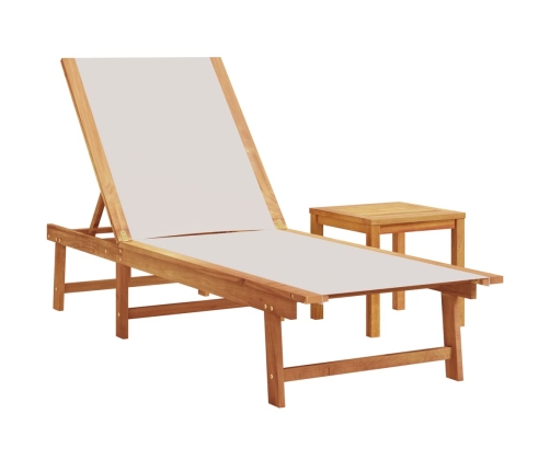 Sauļošanās Zviļņi, 2 Gb., Pelēki, Akācijas Koks, Tekstilēns Vidaxl