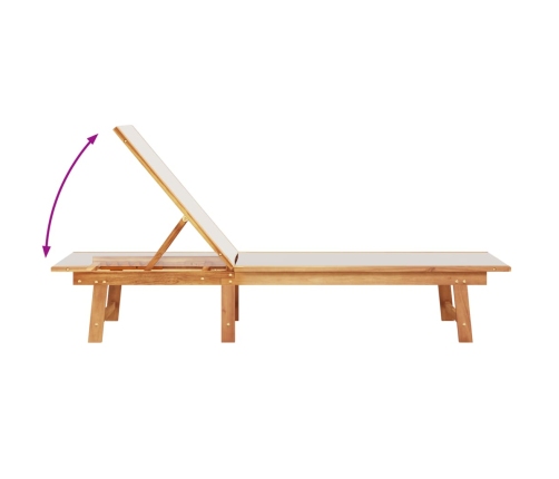 Sauļošanās Zviļņi, 2 Gb., Pelēki, Akācijas Koks, Tekstilēns Vidaxl