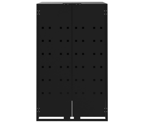 vidaXL atkritumu tvertņu novietne, melna, 345x79x117 cm, tērauds