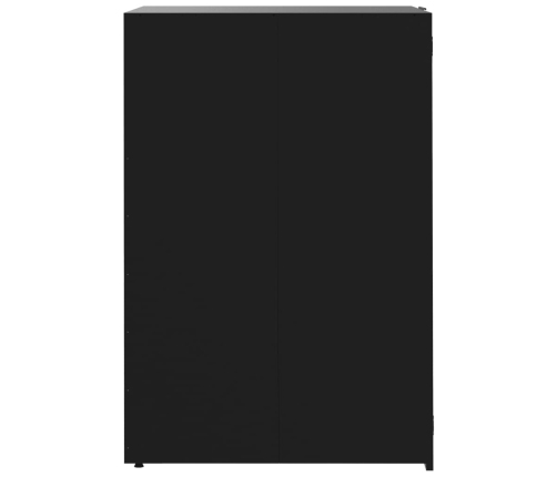 vidaXL atkritumu tvertņu novietne, melna, 345x79x117 cm, tērauds