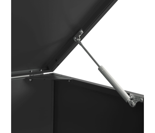 vidaXL atkritumu tvertņu novietne, melna, 345x79x117 cm, tērauds