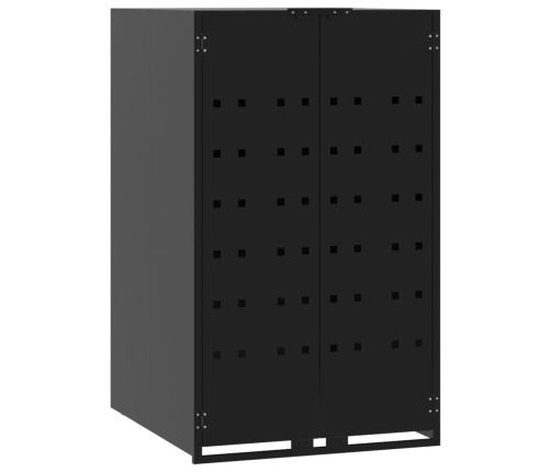 Atkritumu Tvertņu Novietne, Melna, 414X79X117 Cm, Tērauds Vidaxl