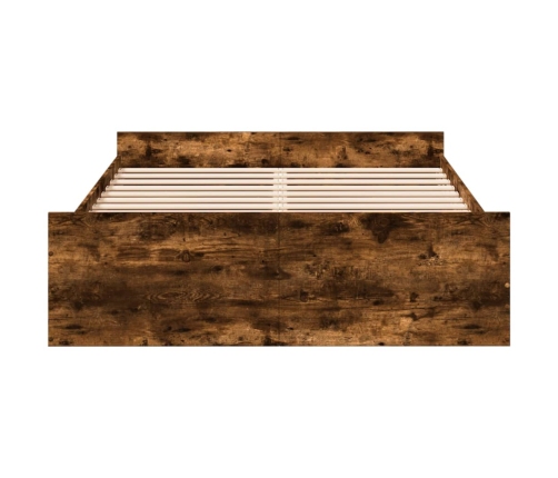 vidaXL gultas rāmis ar atvilktnēm, ozola, 120x200cm, inženierijas koks
