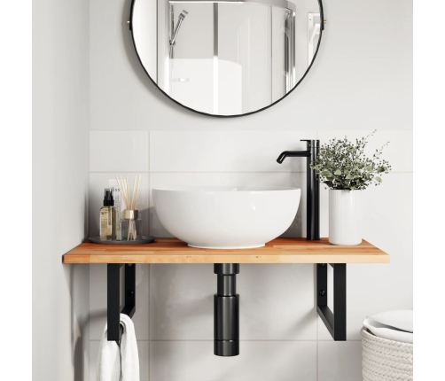 vidaXL vannasistabas virsma, 80x50x2 cm, eļļas apdare, akācijas koks