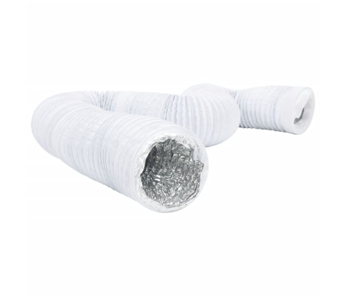vidaXL ventilācijas kanāls, alumīnijs, 6 m, Ø10 cm, PVC