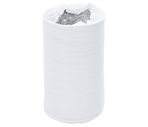 vidaXL ventilācijas kanāls, alumīnijs, 6 m, Ø10 cm, PVC