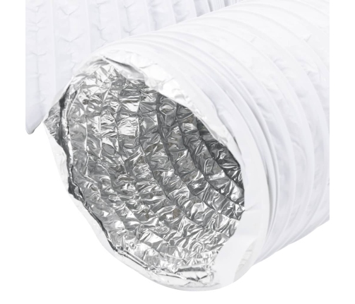 vidaXL ventilācijas kanāls, alumīnijs, 6 m, Ø10 cm, PVC