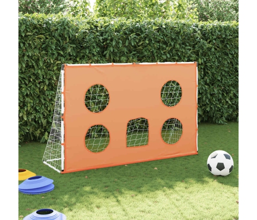 vidaXL bērnu futbola vārti ar mērķēšanas sienu un bumbu, 182x62x118 cm