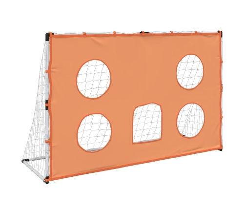 vidaXL bērnu futbola vārti ar mērķēšanas sienu un bumbu, 182x62x118 cm