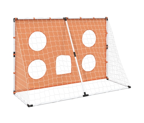 vidaXL bērnu futbola vārti ar mērķēšanas sienu un bumbu, 182x62x118 cm