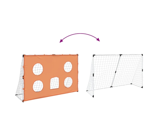 vidaXL bērnu futbola vārti ar mērķēšanas sienu un bumbu, 182x62x118 cm
