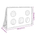 vidaXL bērnu futbola vārti ar mērķēšanas sienu un bumbu, 182x62x118 cm