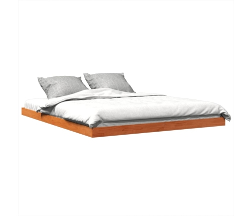 vidaXL gultas rāmis, vaska brūnas, 160x200 cm, priedes masīvkoks