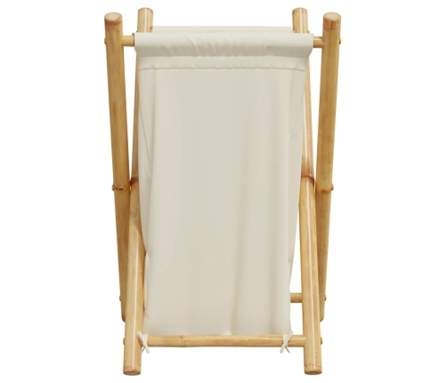 vidaXL veļas grozs, krēmbalts, 41,5x36x63,5 cm, bambuss