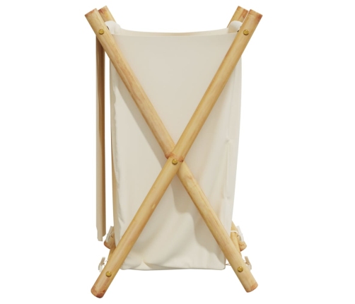 vidaXL veļas grozs, krēmbalts, 41,5x36x63,5 cm, bambuss