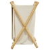 vidaXL veļas grozs, krēmbalts, 41,5x36x63,5 cm, bambuss
