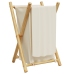 vidaXL veļas grozs, krēmbalts, 41,5x36x63,5 cm, bambuss