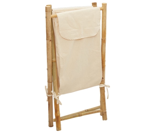 vidaXL veļas grozs, krēmbalts, 41,5x36x63,5 cm, bambuss