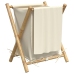 vidaXL veļas grozs, krēmbalts, 45x55x63,5 cm, bambuss