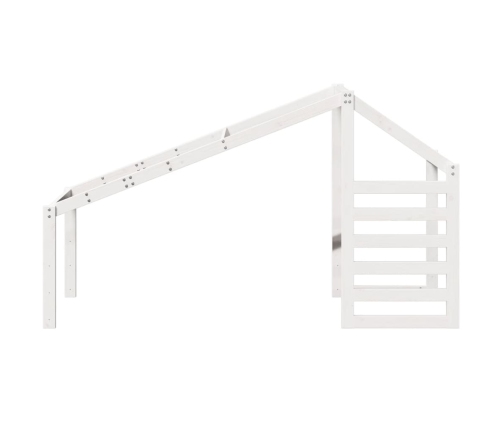 vidaXL bērnu gultas jumts, balts, 188x82x113 cm, priedes masīvkoks