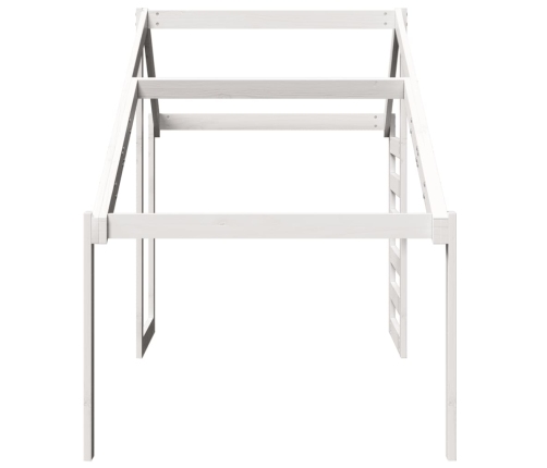 vidaXL bērnu gultas jumts, balts, 188x82x113 cm, priedes masīvkoks