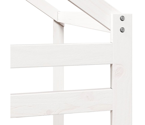 vidaXL bērnu gultas jumts, balts, 188x82x113 cm, priedes masīvkoks
