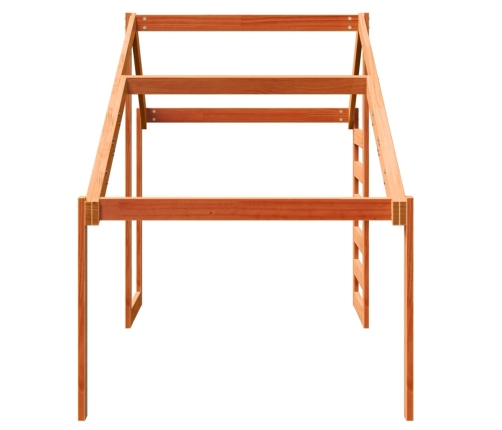 vidaXL bērnu gultas jumts, brūns, 188x82x113 cm, priedes masīvkoks