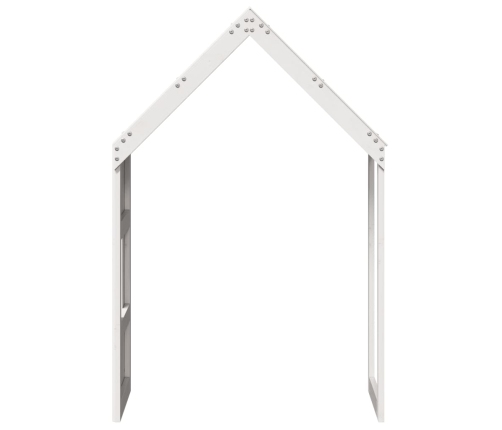 vidaXL bērnu gultas jumts, balts, 60x89x134,5 cm, priedes masīvkoks