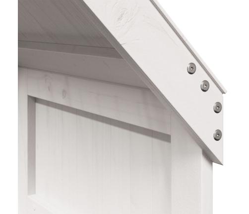 vidaXL bērnu gultas jumts, balts, 60x89x134,5 cm, priedes masīvkoks