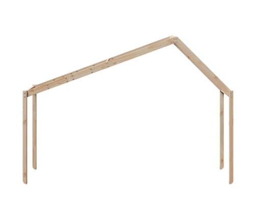 vidaXL bērnu gultas jumts, 203x80,5x142 cm, priedes masīvkoks