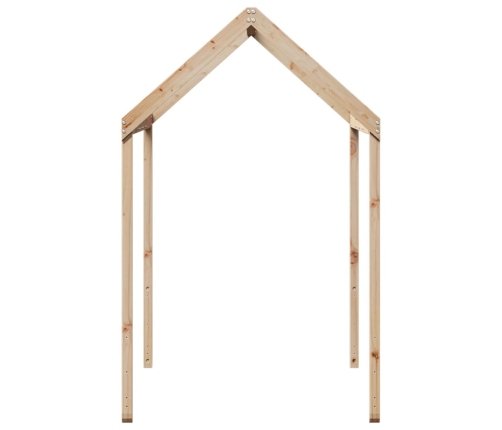 vidaXL bērnu gultas jumts, 207x80,5x151,5 cm, priedes masīvkoks