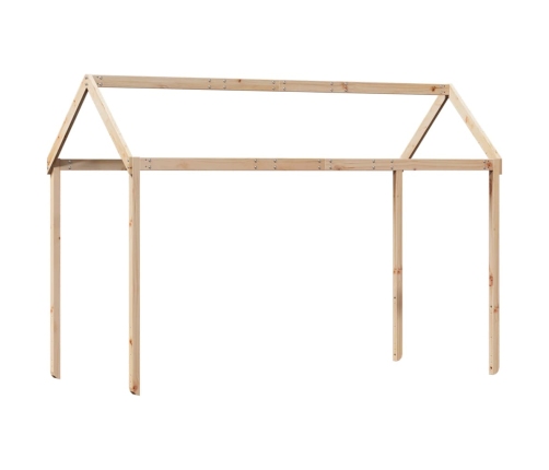 vidaXL bērnu gultas jumts, 207x80,5x151,5 cm, priedes masīvkoks
