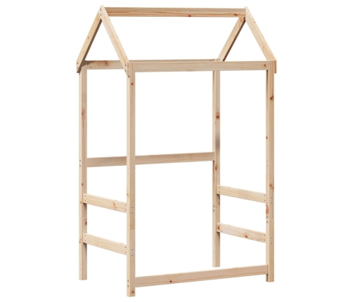 vidaXL bērnu gultas jumts, 108x70x176,5 cm, priedes masīvkoks