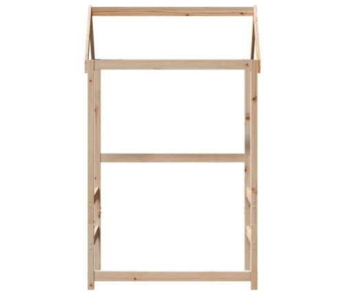 vidaXL bērnu gultas jumts, 108x70x176,5 cm, priedes masīvkoks