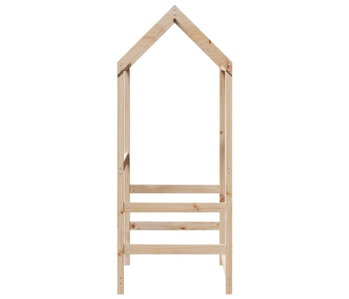 vidaXL bērnu gultas jumts, 108x70x176,5 cm, priedes masīvkoks