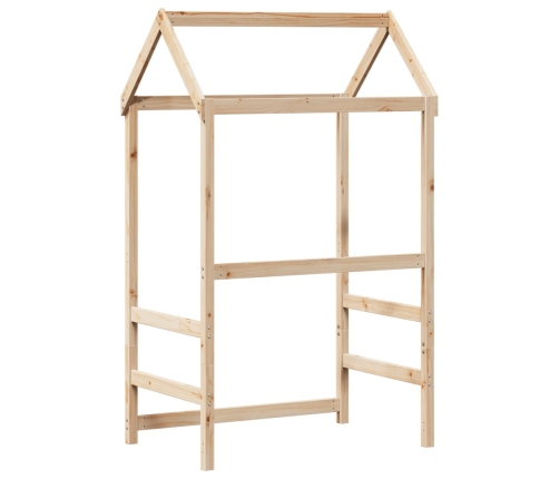 vidaXL bērnu gultas jumts, 108x70x176,5 cm, priedes masīvkoks