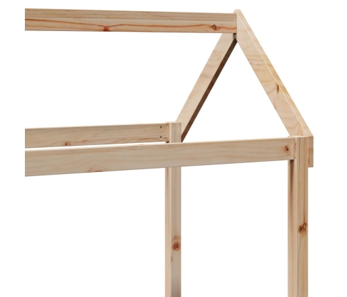 vidaXL bērnu gultas jumts, 108x70x176,5 cm, priedes masīvkoks