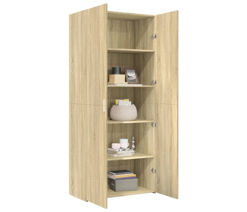 vidaXL augstais skapītis koka krāsa 80x42,5x185 inženierijas koks