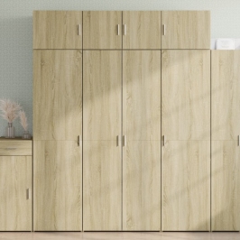 vidaXL augstais skapītis koka krāsa 80x42,5x185 inženierijas koks