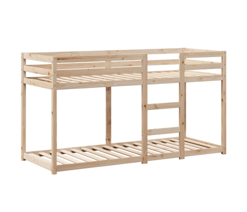 vidaXL divstāvu gulta ar jumtu, 80x200 cm, priedes masīvkoks