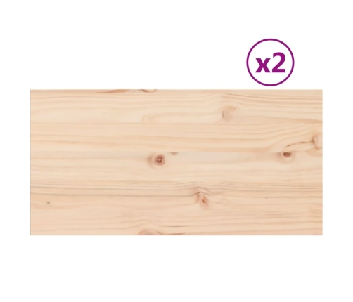 vidaXL galda virsmas, 2 gab., 80x40x1,7 cm, taisnstūra, priedes koks