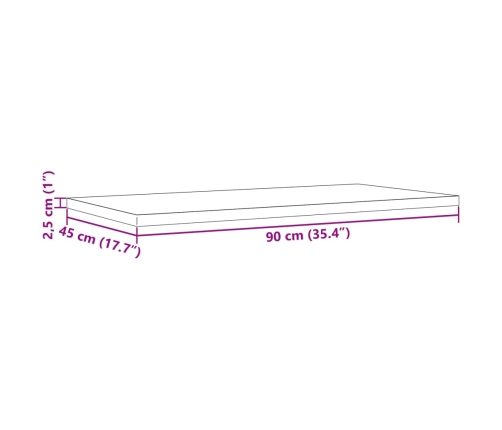 vidaXL galda virsmas, 4 gab., 90x45x2,5 cm, taisnstūra, priedes koks