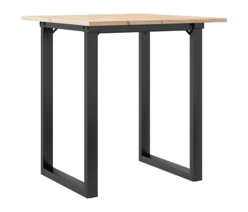 Virtuves Galds, O-Rāmis, 60X60X75 Cm, Priedes Koks, Čuguns Vidaxl