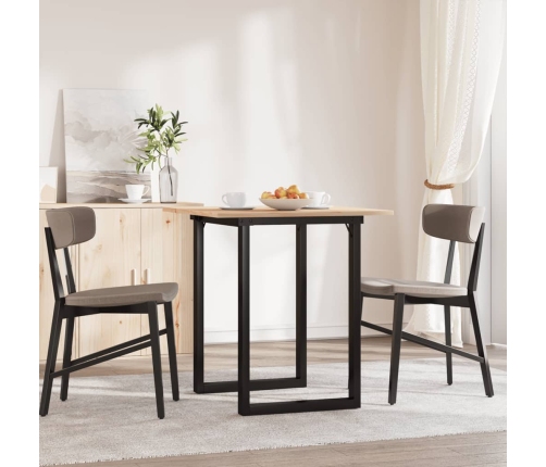 Virtuves Galds, O-Rāmis, 60X60X75 Cm, Priedes Koks, Čuguns Vidaxl