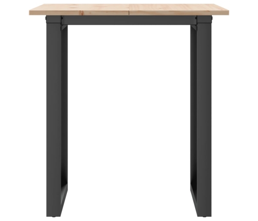 Virtuves Galds, O-Rāmis, 60X60X75 Cm, Priedes Koks, Čuguns Vidaxl