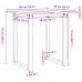 Virtuves Galds, O-Rāmis, 60X60X75 Cm, Priedes Koks, Čuguns Vidaxl