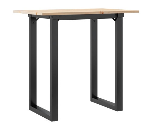 Virtuves Galds, O-Rāmis, 80X50X75 Cm, Priedes Koks, Čuguns Vidaxl