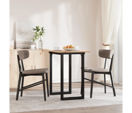 Virtuves Galds, O-Rāmis, 80X50X75 Cm, Priedes Koks, Čuguns Vidaxl